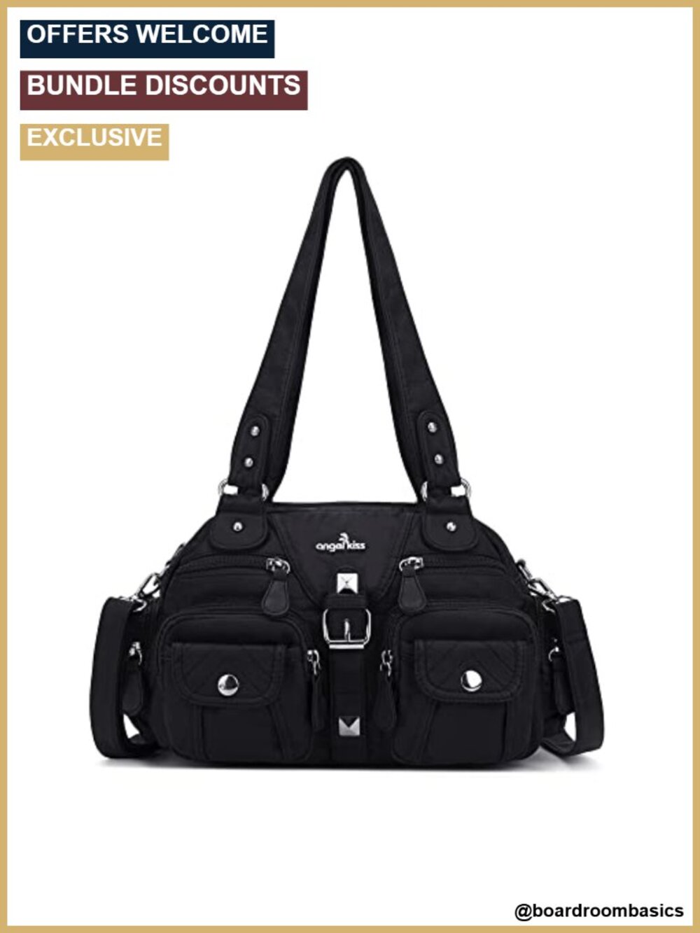 Hobo Crossbody Purse Washed PU Leather Shoulder Bag with Removable Strap